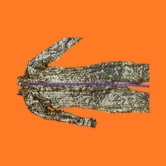 Mesh Gold Jumpsuit - Picture 12 of 13